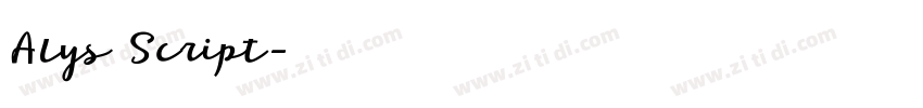 Alys Script字体转换